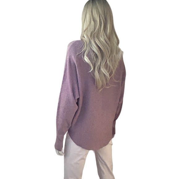 Vila Milano Sweater Super Soft Cotton Blend Pinkish Lilac Pullover Long Sleeve - Picture 6 of 13